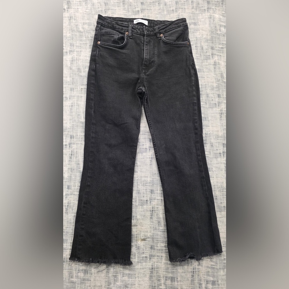 Zara Women's Straight Leg Black Jeans